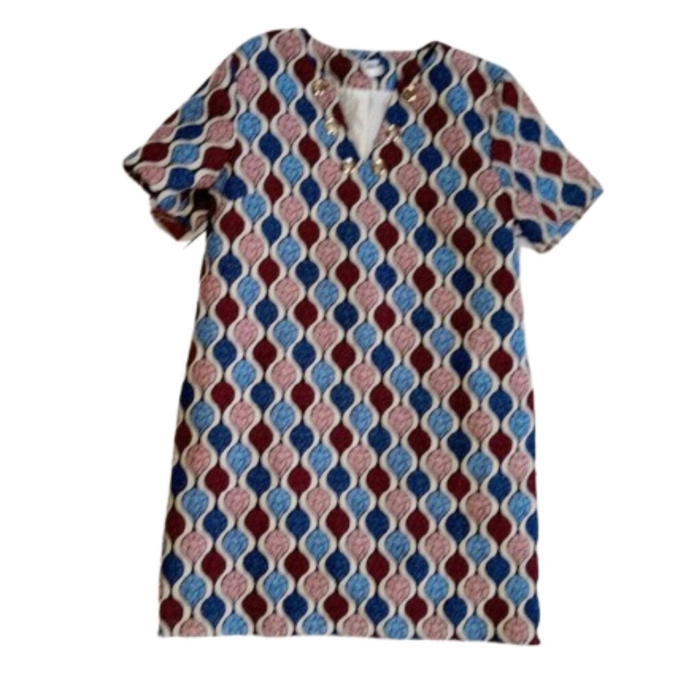 Multicolore 70's Style Sweater Dress Size Medium